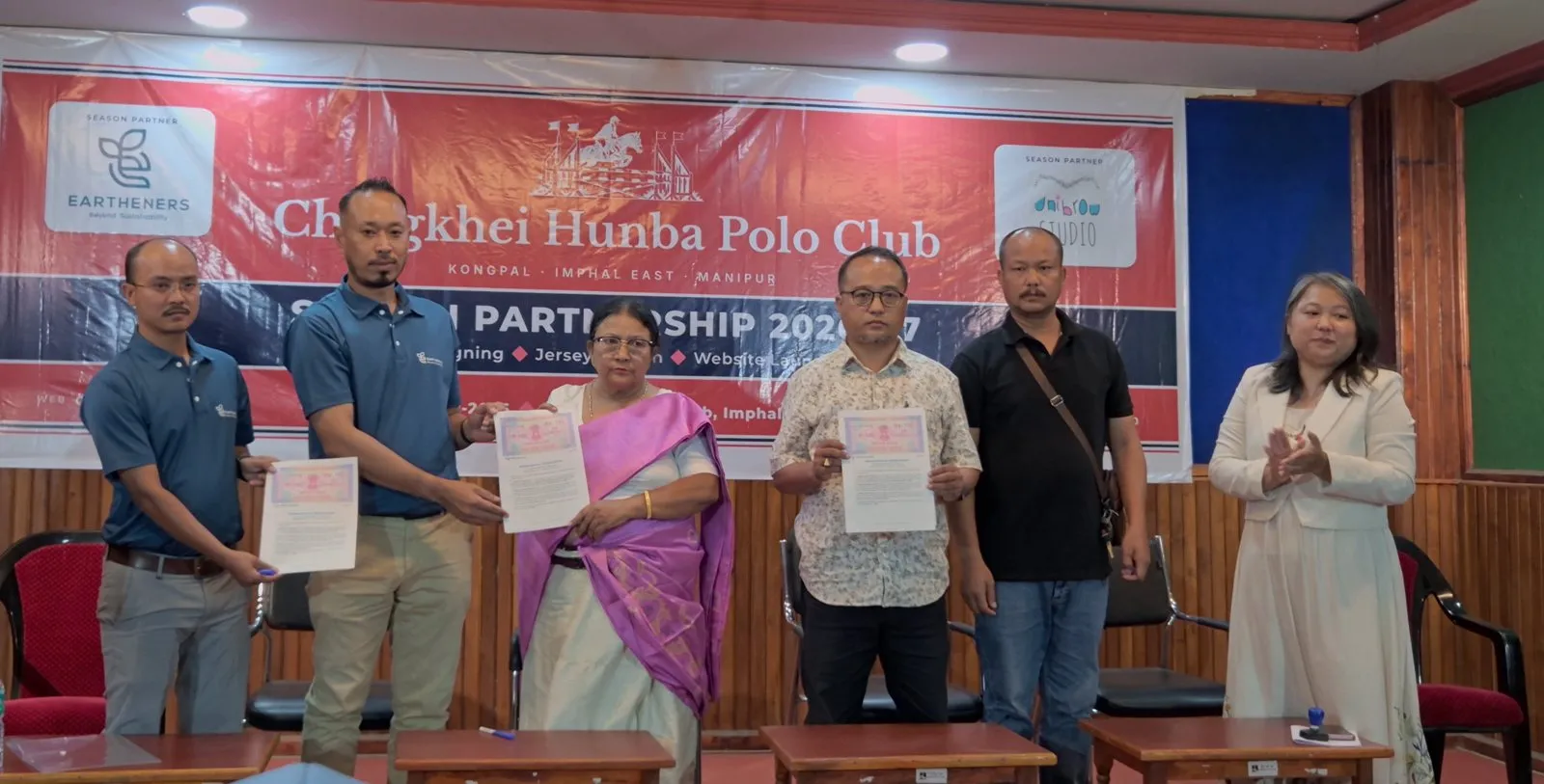 The club, Eartheners and Unibrow Studio with the signed MoU, Manipur Press Club, 07-10-2026.