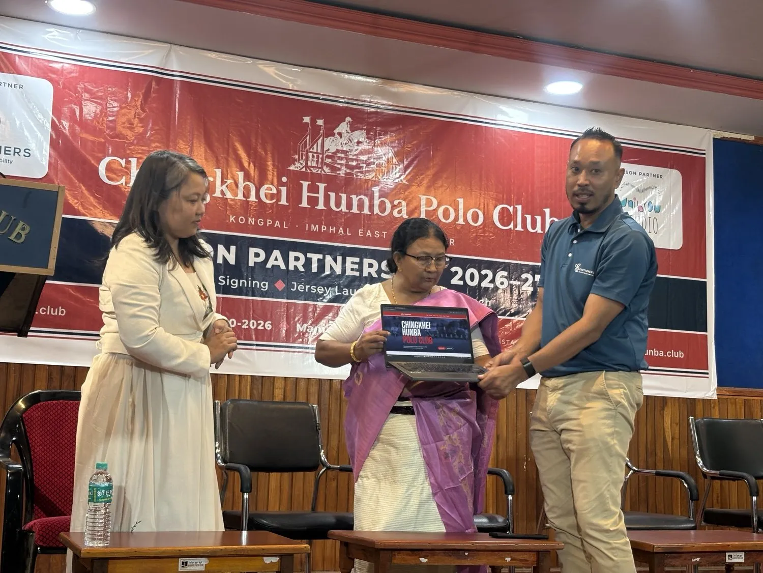 President Thoudam Thoinu Devi launches the club’s website, chingkheihunba.club, 07-10-2026.